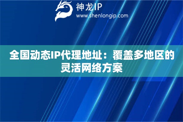 全国动态IP代理地址：覆盖多地区的灵活网络方案