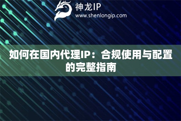 如何在国内代理IP：合规使用与配置的完整指南
