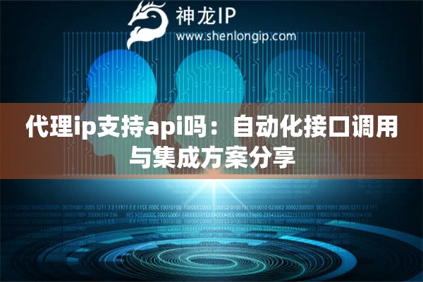 代理ip支持api吗：自动化接口调用与集成方案分享