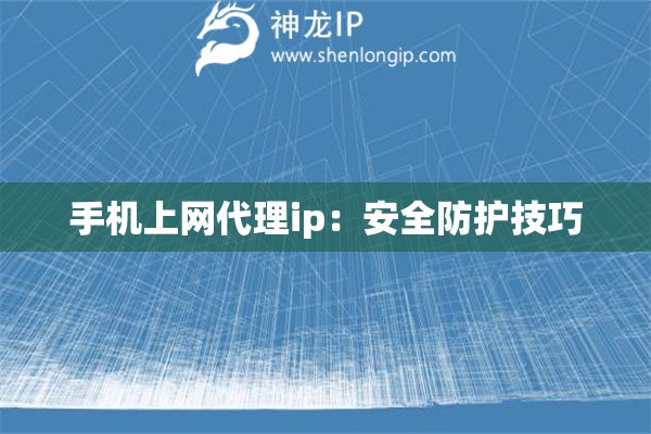 手机上网代理ip：安全防护技巧