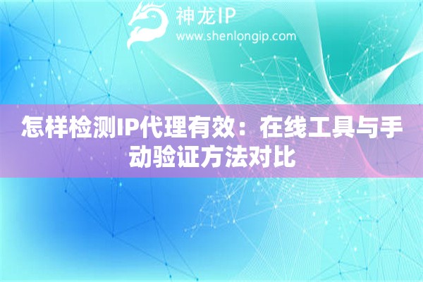 怎样检测IP代理有效：在线工具与手动验证方法对比