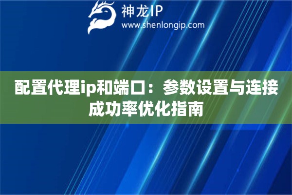 配置代理ip和端口：参数设置与连接成功率优化指南