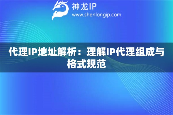 代理IP地址解析：理解IP代理组成与格式规范