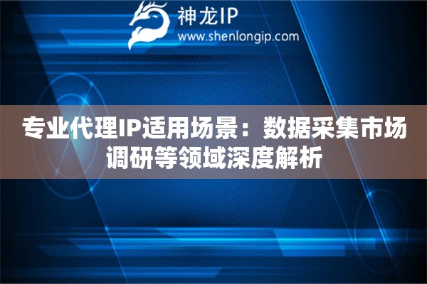 专业代理IP适用场景：数据采集市场调研等领域深度解析