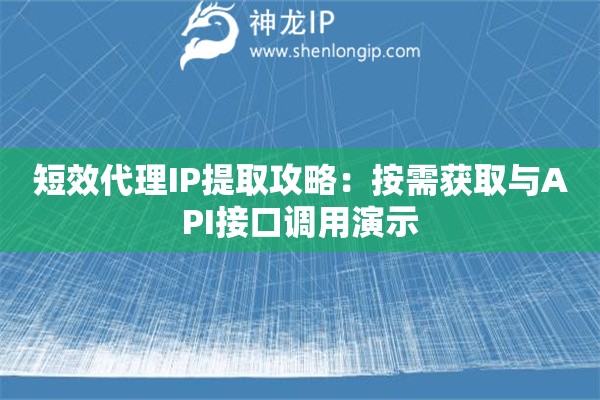 短效代理IP提取攻略：按需获取与API接口调用演示