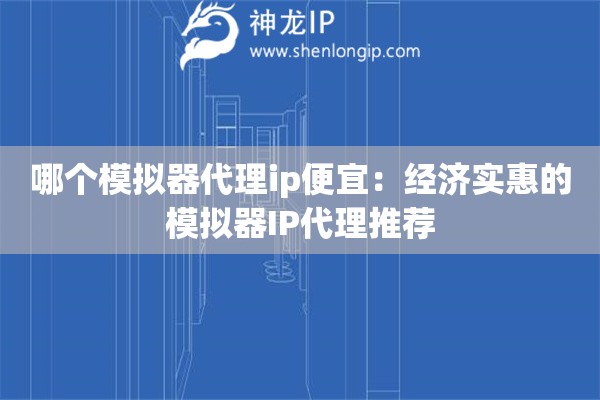 哪个模拟器代理ip便宜：经济实惠的模拟器IP代理推荐