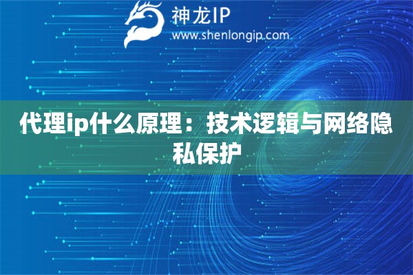 代理ip什么原理：技术逻辑与网络隐私保护