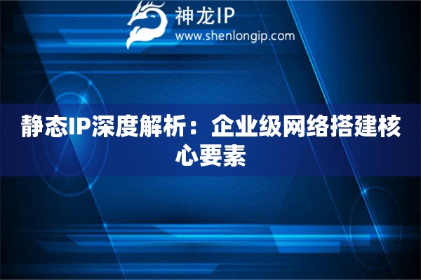 静态IP深度解析：企业级网络搭建核心要素