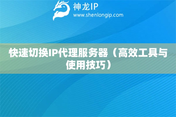 快速切换IP代理服务器（高效工具与使用技巧）