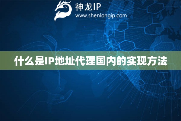 什么是IP地址代理国内的实现方法