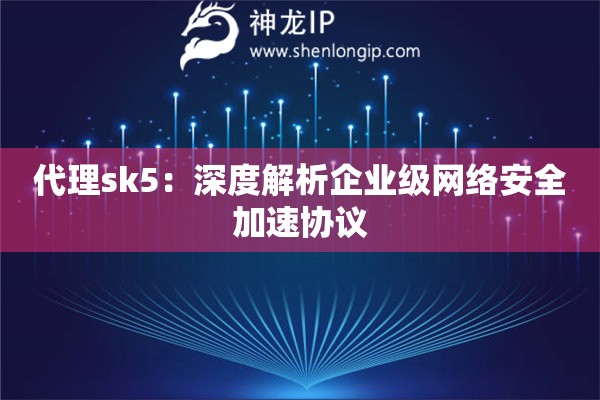 代理sk5：深度解析企业级网络安全加速协议