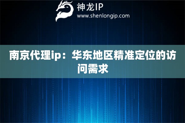 南京代理ip：华东地区精准定位的访问需求
