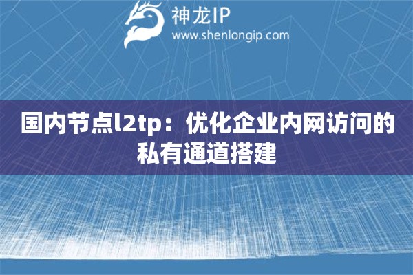 国内节点l2tp：优化企业内网访问的私有通道搭建