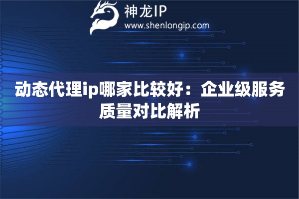 动态代理ip哪家比较好：企业级服务质量对比解析
