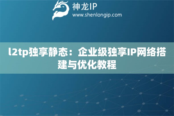 l2tp独享静态：企业级独享IP网络搭建与优化教程