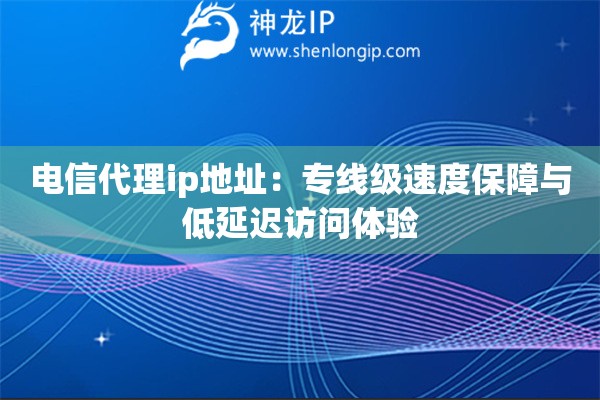 电信代理ip地址：专线级速度保障与低延迟访问体验