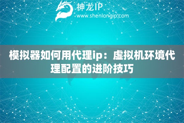 模拟器如何用代理ip：虚拟机环境代理配置的进阶技巧