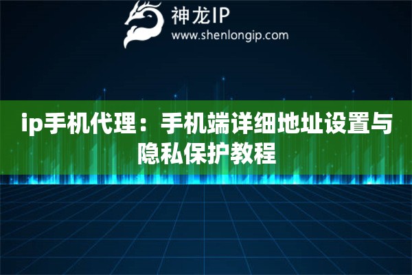 ip手机代理：手机端详细地址设置与隐私保护教程