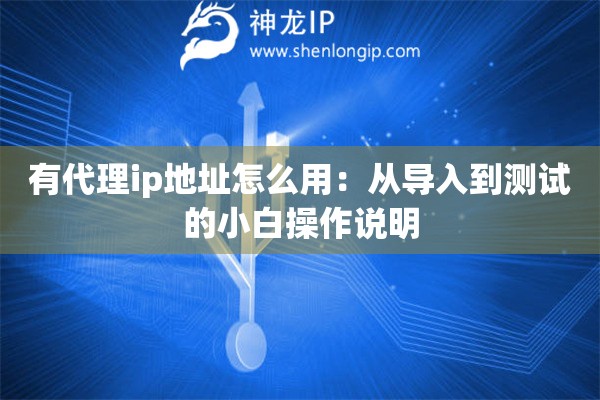 有代理ip地址怎么用：从导入到测试的小白操作说明