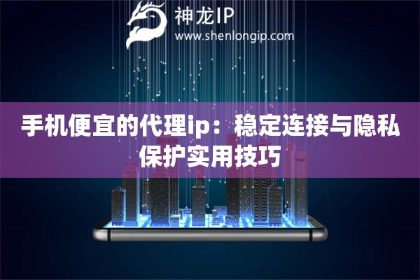 手机便宜的代理ip：稳定连接与隐私保护实用技巧