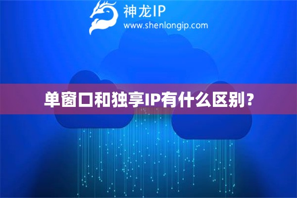 单窗口和独享IP有什么区别？