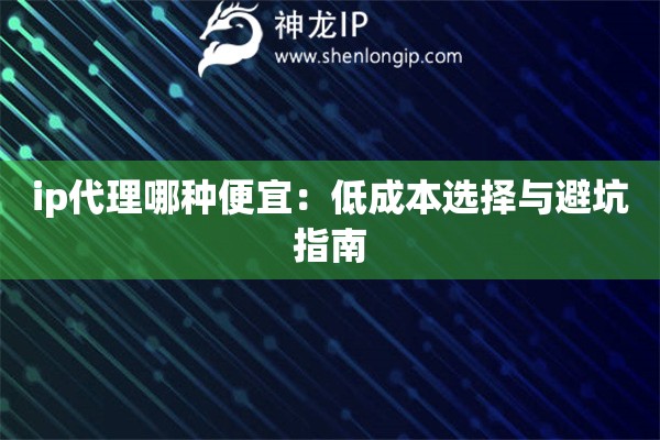 ip代理哪种便宜：低成本选择与避坑指南