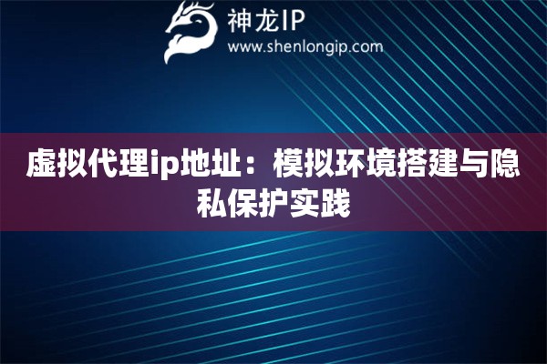 虚拟代理ip地址：模拟环境搭建与隐私保护实践