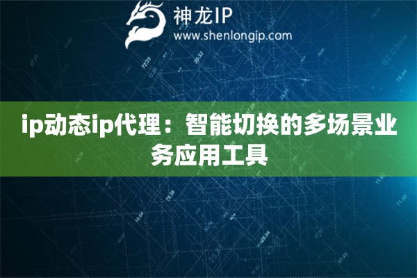ip动态ip代理：智能切换的多场景业务应用工具