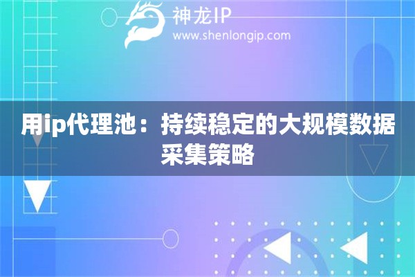 用ip代理池：持续稳定的大规模数据采集策略