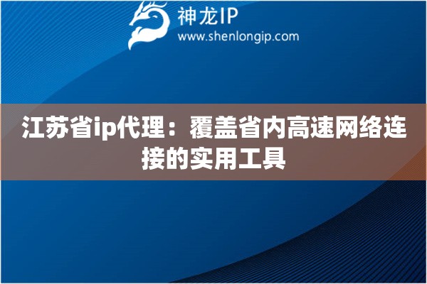 江苏省ip代理：覆盖省内高速网络连接的实用工具