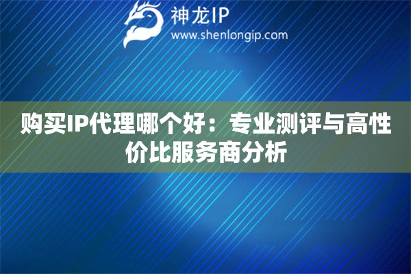 购买IP代理哪个好：专业测评与高性价比服务商分析