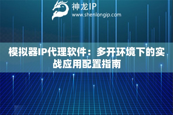模拟器IP代理软件：多开环境下的实战应用配置指南