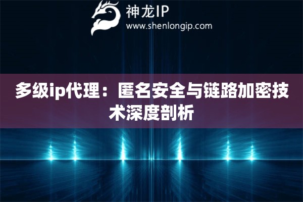多级ip代理：匿名安全与链路加密技术深度剖析