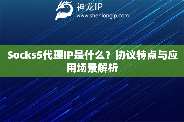 Socks5代理IP是什么？协议特点与应用场景解析