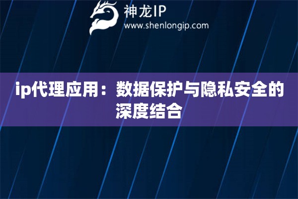 ip代理应用：数据保护与隐私安全的深度结合