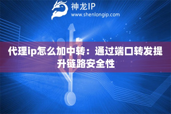 代理ip怎么加中转：通过端口转发提升链路安全性