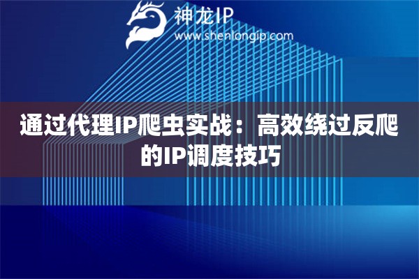 通过代理IP爬虫实战：高效绕过反爬的IP调度技巧