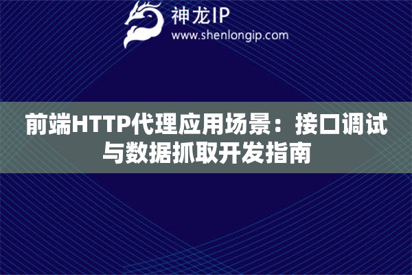 前端HTTP代理应用场景：接口调试与数据抓取开发指南