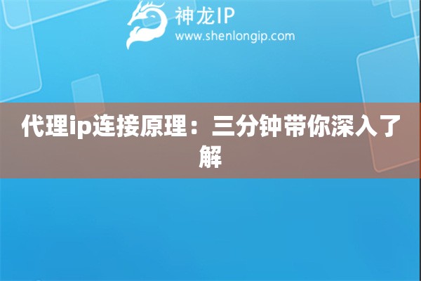 代理ip连接原理：三分钟带你深入了解