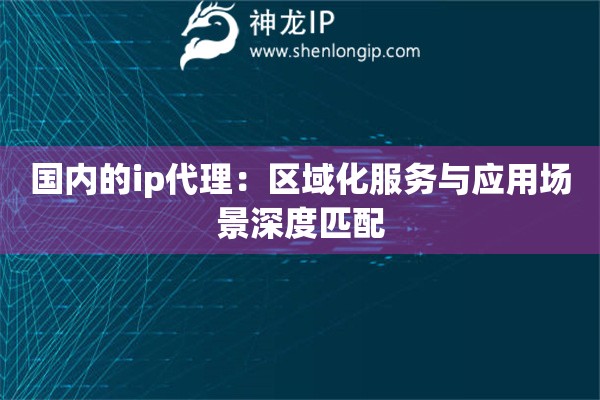 国内的ip代理：区域化服务与应用场景深度匹配