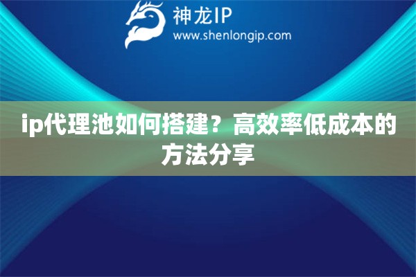ip代理池如何搭建？高效率低成本的方法分享