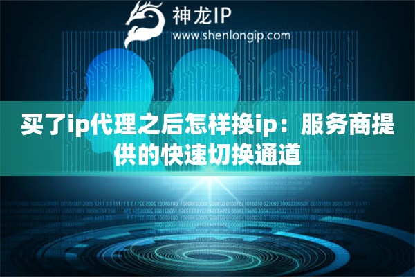 买了ip代理之后怎样换ip：服务商提供的快速切换通道