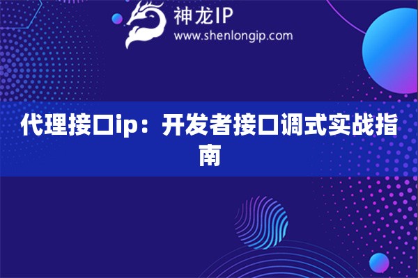 代理接口ip：开发者接口调式实战指南