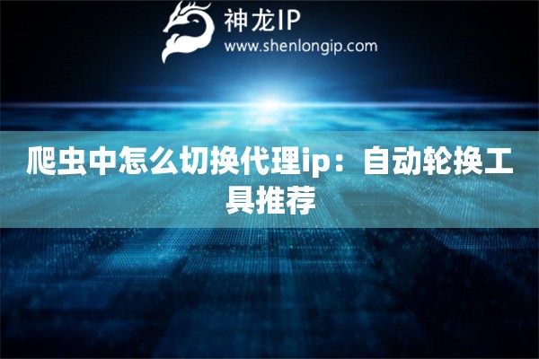 爬虫中怎么切换代理ip：自动轮换工具推荐