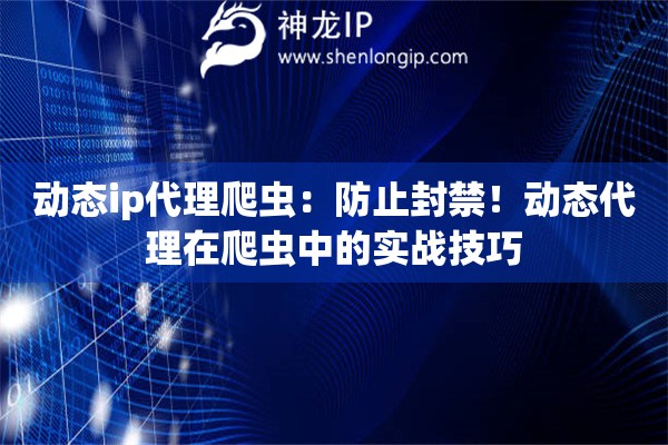 动态ip代理爬虫：防止封禁！动态代理在爬虫中的实战技巧