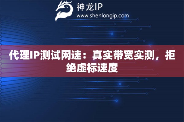 代理IP测试网速：真实带宽实测，拒绝虚标速度