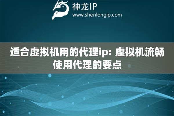 适合虚拟机用的代理ip: 虚拟机流畅使用代理的要点