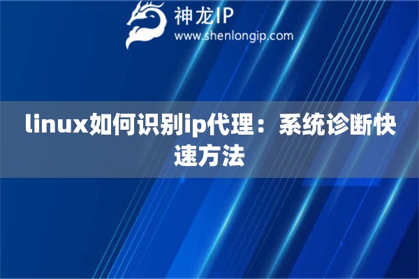 linux如何识别ip代理：系统诊断快速方法