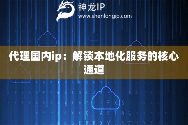 代理国内ip：解锁本地化服务的核心通道
