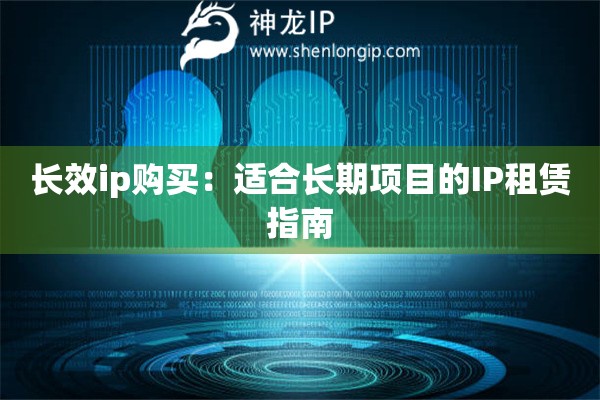 长效ip购买：适合长期项目的IP租赁指南